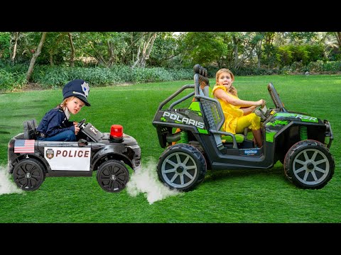 mobil polisi dan polisi anak + vania mania bahasa indonesia