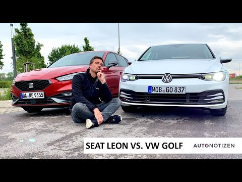 VW GOLF 8 vs. SEAT LEON 2020: Vergleich der Unterschiede / statisches Review
