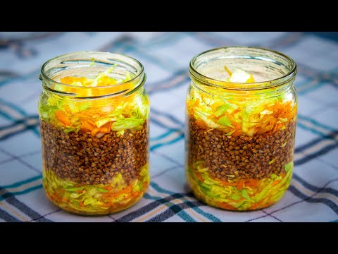 НЕ ОЖИДАЛА, ЧТО БУДЕТ ТАК ВКУСНО! Просто положила кашу в банку с овощами!