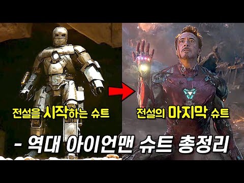 단 한편으로 마블 속 역대 모든 아이언맨 슈트 완벽 총정리!