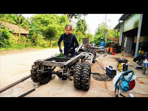 Time-lapse video of building a car from old parts and engines, from start to finish