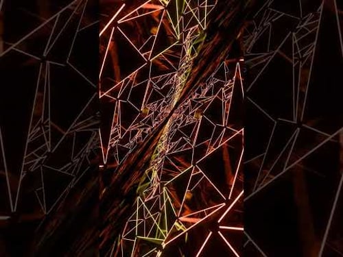 #Abstract #background Video 4k Screensaver Red Yellow Network VJ #loop NEON BlenderArt Visual #asmr