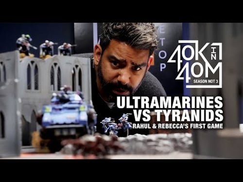 Rahul and Rebecca's first game of 40k! Tyranids vs Ultramarines Warhammer beginners battle report!