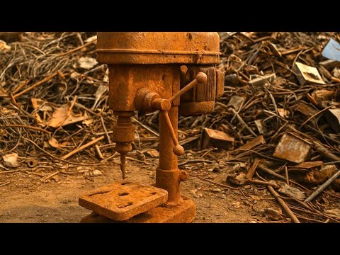 From Junk to Masterpiece // Restoring a Rusty, Worn-Out Drill Press!