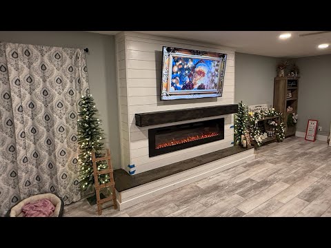 DIY Shiplap Fireplace Build with Mantel and Wrap-Around Hearth
