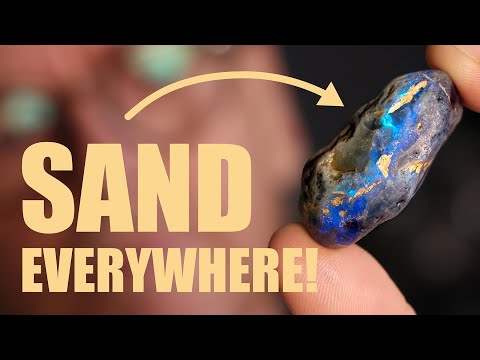 116ct Uncut Gem Rough Opal Has Inclusions - We explore the best possible cut and polish!