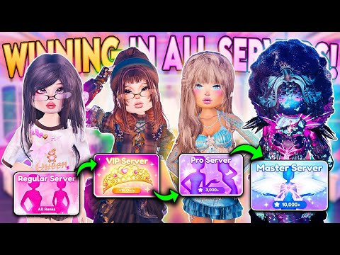 WINNING in *EVERY TYPE OF SERVER* in Dress to Impress!! (The *HARDEST* Challenge Yet..) (Roblox)