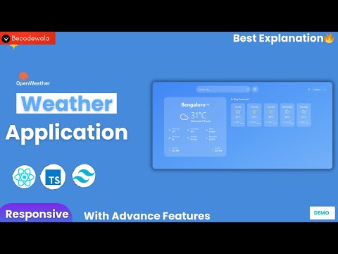 How To Make Weather App Using React JS | Weather API React Project Tutorial | Becodewala