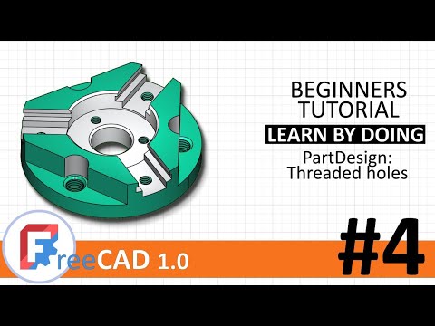 FreeCAD 1.0 beginners tutorial #4: studycadcam 860 3D exercise