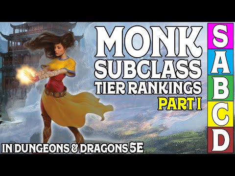 Monk Subclass Tier Ranking (Part 1) in Dungeons and Dragons 5e