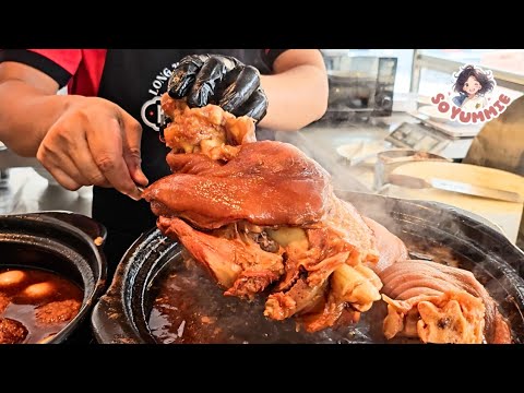 Top 3 Braised Pork! Popular Chinese Restaurant that Cook Fall-of-the-Bone Pork! Malaysia Street Food