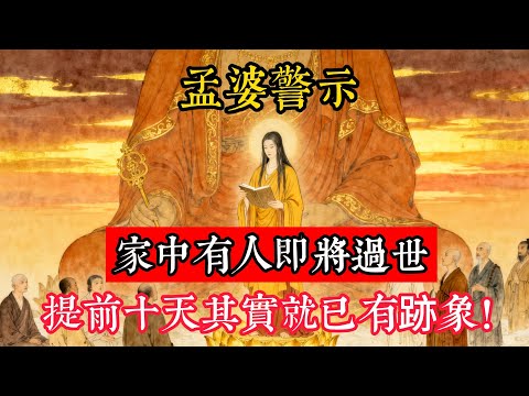 孟婆警示:家中有人即將過世,提前十天其實就已有跡象!#立地成佛#念佛修行#因果正見#修行障礙化解#生死因果#佛学#佛教