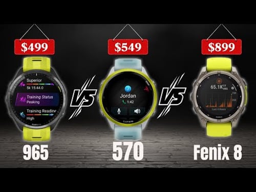 Forerunner 570 vs Garmin Forerunner 965 vs Fenix 8 Solar