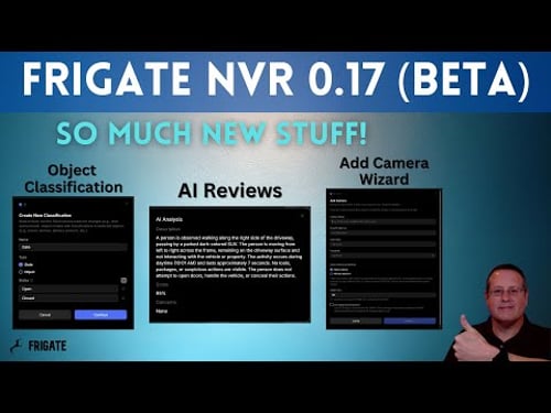 What's new in Frigate NVR 0.17 Beta 1. UI improvements, wizards, better AI.