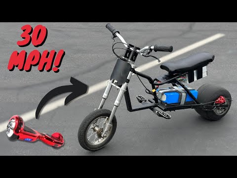 I turned a HOVERBOARD into an Insane MINIBIKE!!