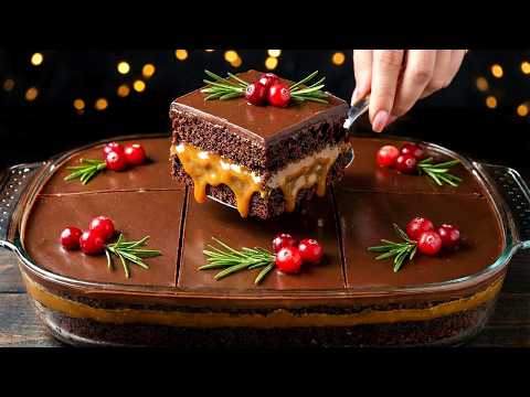 🎄I found the Best New Year's Chocolate Cake! Easy recipe to make at home!