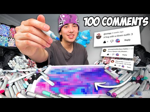 I Turned 100 Comments into 1 MASSIVE Drawing!! π¨π (300k special)