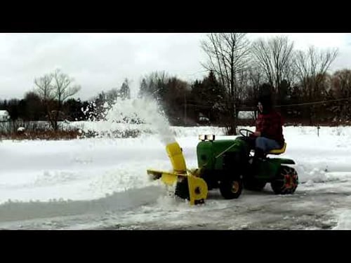 John Deere 111 Single Stage Snowblower in Action!