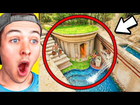 Reacting to INSANE 100 Days Modern Underground Hut (MR. HEANG)