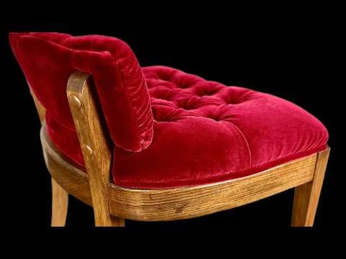 WATCH Diamond Tufting TRANSFORM this Art Deco bench