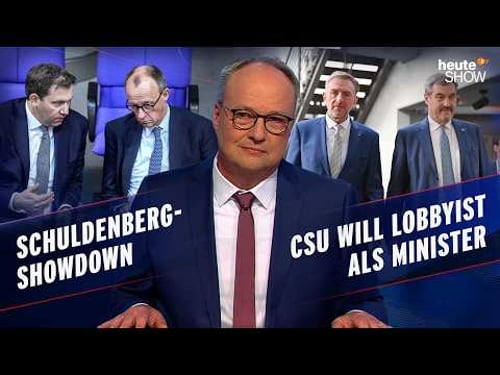 Hunderte Milliarden Schulden: Schwarz-Rot einigt sich mit den Grünen | heute-show vom 14.03.2025