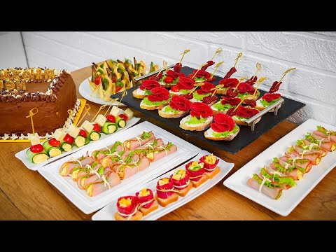 ПРАЗДНИЧНЫЕ ЗАКУСКИ ИЗ ПРОСТЫХ ПРОДУКТОВ! 5 ИДЕЙ БЫСТРЫХ ЗАКУСОК НА НОВОГОДНИЙ СТОЛ 2023