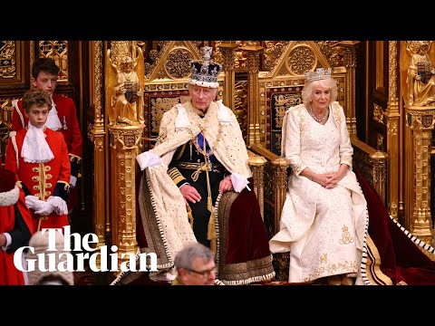 King Charles's procession sets out from Westminster Abbey to Buckingham palace – watch live