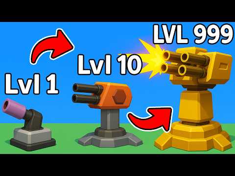Upgrading NOOB to GOD Turrets in Tower Defense!