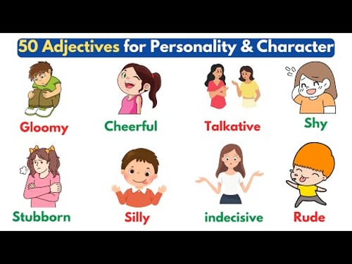 50 Adjectives to Describe Personality & Character | Adjective Words | Vocabulary