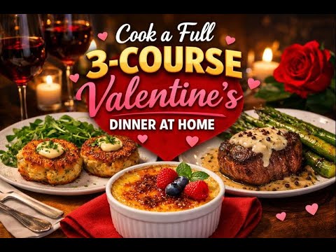 Cook a Full 3-Course Valentine’s Dinner at Home