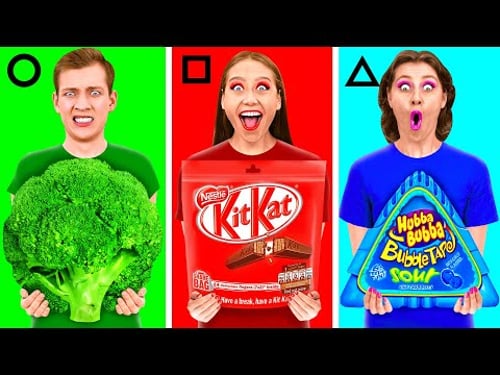 Geometric Shape Food Challenge | Funny Kitchen Hacks by PaRaRa Challenge
