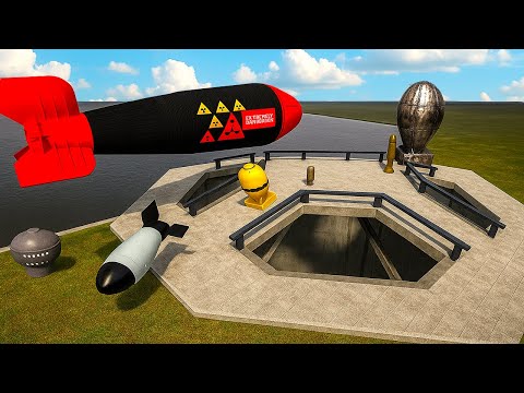 GMod Bomb Drop Challenge Deep Hole Explosion Experiment in Garry’s Mod