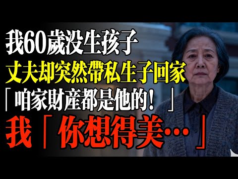 我60歲沒生孩子,丈夫卻突帶私生子回家,「咱家遺產都是他的!」我冷笑「你想得美…」#幸福 #人生 #故事 #老年 #退休後 #情感 #人生感悟 #養生 #哲理 #老年生活
