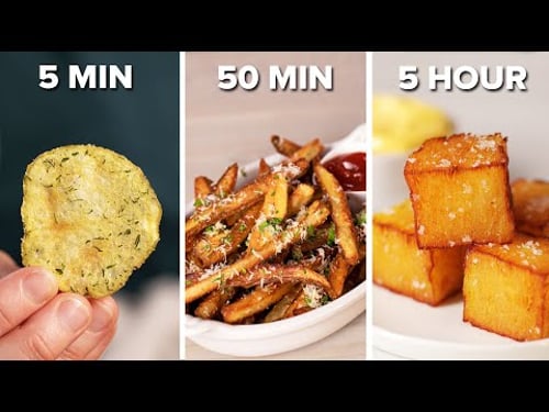 5-Min Vs. 50-Min Vs. 5-Hour Crispy Potatoes • Tasty