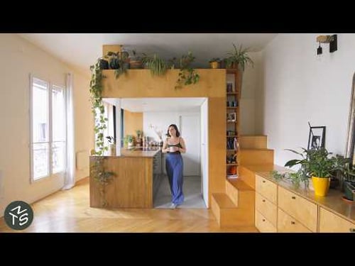 Storage-Packed Small Paris Apartment with Clever Mezzanine, 33sqm/355sqft