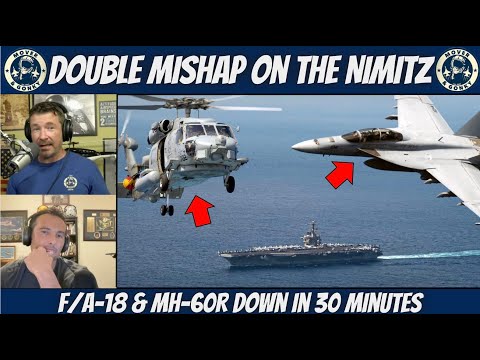 F/A-18 & MH-60R Crash Off The Nimitz: Navy Fighter Pilots React