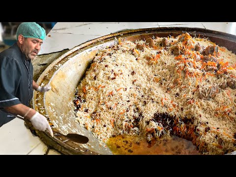 KABULI PULAO RECIPE | Legendary 100+ KG Afghan Pulao with Traditional Meat