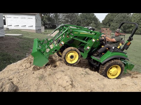 John Deere Compact Tractor - How to Move 12 Truck Loads of Dirt