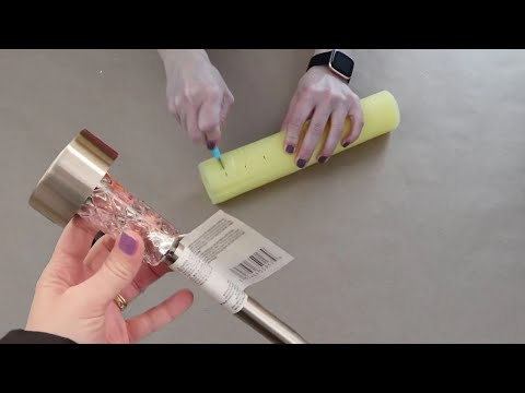 Stick a solar light into a pool noodle for this brilliant porch idea!