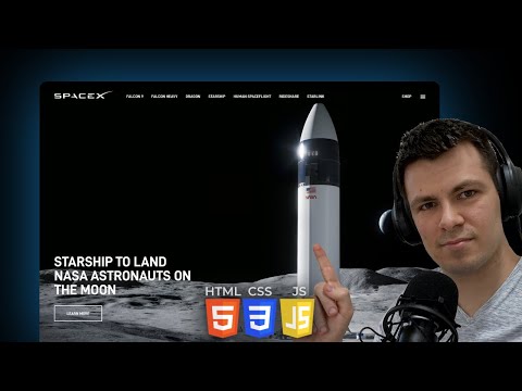 Spacex clone with HTML, CSS and JS (tutorial for beginners)