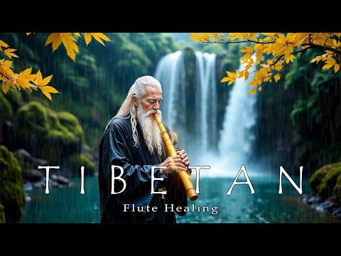 Tibetan Flute and Rain Sound for Healing Stress, Anxiety, Depression - Stop Overthinking