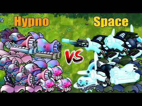 PVZ 1 Fusion 3.1 Challenge!! Team Hypno VS Team Space VS 300 Zombie Random - Who Will Win?