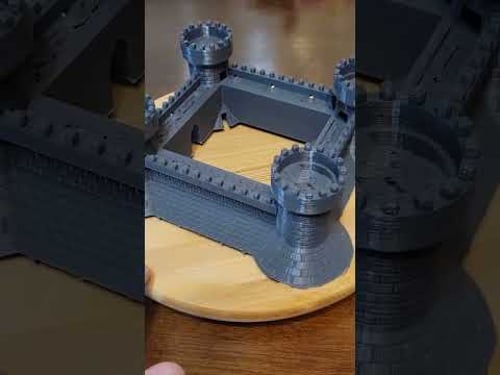#3dprinted the castle toy I designed in #tinkercad — 46+ hr print 😲
