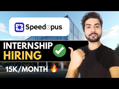Speedopus Hiring Intern🔥Apply Now | Multiple Opportunities