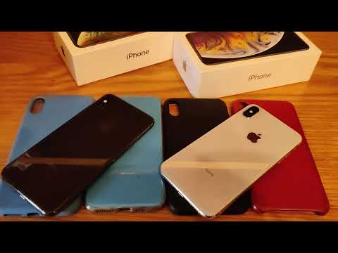 Retro prova Apple iPhone Xs Max bianco vs Apple iPhone Xs Max nero con cover