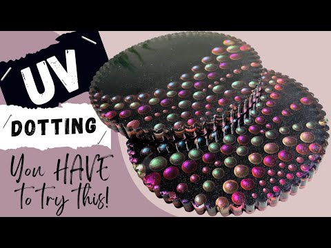 You HAVE To Try this! UV Dotting - Resin Coasters with UV Resin Patterns
