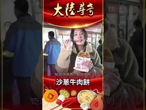 沙蔥牛肉餅【大陸尋奇 #shorts 】 @ctvchinatv 