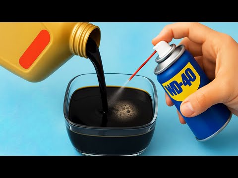 Mix WD-40 with USED MOTOR OIL and see what most people don't even imagine happens!