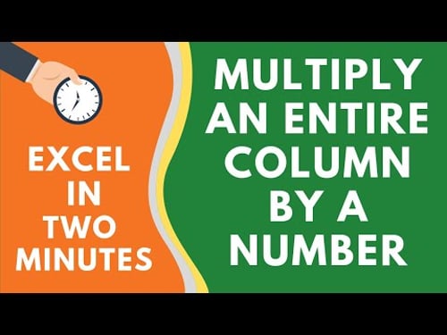 Multiply an Entire Column by a Number in Excel (without using a formula)