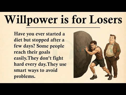 Willpower is for Losers || 💪🎮Learn English Through Story Level 3 || Graded Reader 🎧